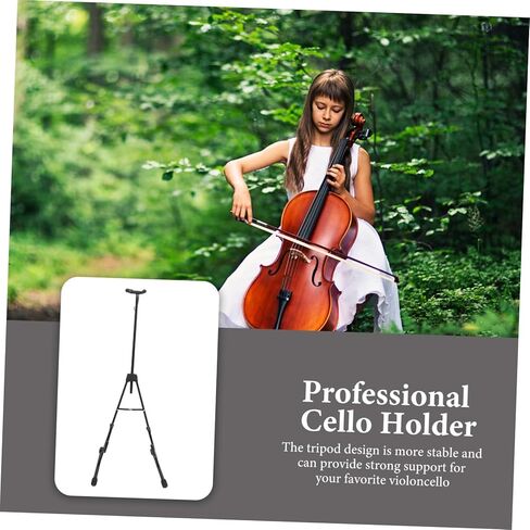 Portable Cello Stand Holder for Violoncello Instrument with Stable Support Black Multi-function Rack Suitable for Players and Learners gift for for for for for for for for Cello Enthusiasts in Saudi Arabia