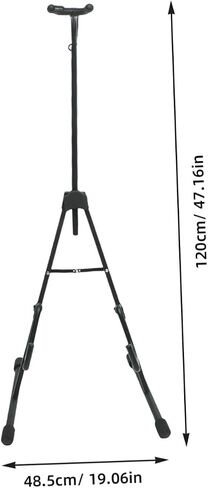 Adjustable Foldable Tripod Cello Stand Holder Portable Black Violoncello Rack with Stable Support for Musical Instruments Suitable for Home and Use in Saudi Arabia