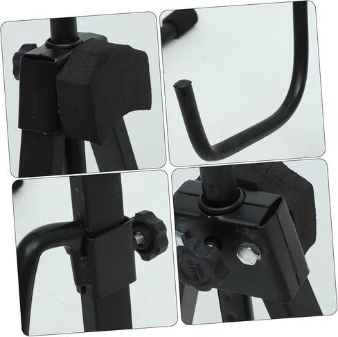 Adjustable Foldable Tripod Cello Stand Holder Portable Black Violoncello Rack with Stable Support for Musical Instruments Suitable for Home and Use in Saudi Arabia