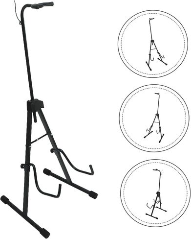 Adjustable Foldable Tripod Cello Stand Holder Portable Black Violoncello Rack with Stable Support for Musical Instruments Suitable for Home and Use in Saudi Arabia