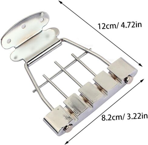 4 String Plated Adjustable Archtop Guitar Tailpiece for String Durable Construction Easy Installation Replacement Parts for Acoustic Guitar Enthusiasts in Saudi Arabia