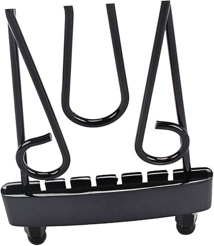 Adjustable Black Floral Jazz Guitar Tailpiece Bridge GA412 with Screws Compatible with Acoustic Guitars in Saudi Arabia