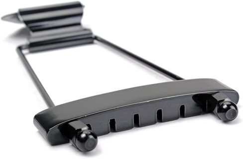 Jazz Guitar 6 String Tailpiece Black Metal Bridge for Jazz Guitar Standard Design Replacement Part for in Saudi Arabia