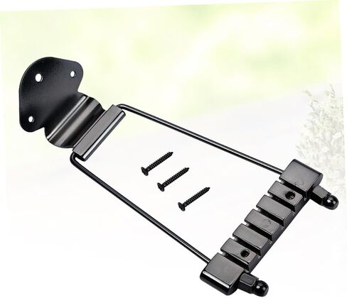 Jazz Guitar 6 String Tailpiece Black Metal Bridge for Jazz Guitar Standard Design Replacement Part for in Saudi Arabia