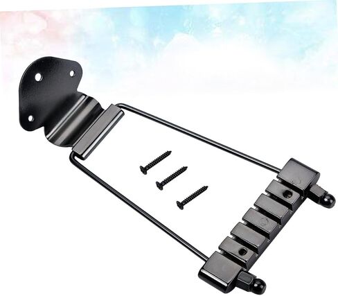 Jazz Guitar 6 String Tailpiece Black Metal Bridge for Jazz Guitar Standard Design Replacement Part for in Saudi Arabia