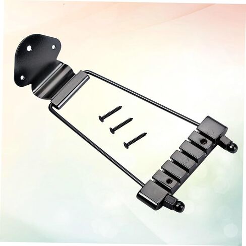 Jazz Guitar 6 String Tailpiece Black Metal Bridge for Jazz Guitar Standard Design Replacement Part for in Saudi Arabia