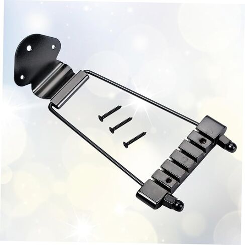 Jazz Guitar 6 String Tailpiece Black Metal Bridge for Jazz Guitar Standard Design Replacement Part for in Saudi Arabia