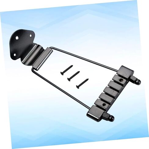 Jazz Guitar 6 String Tailpiece Black Metal Bridge for Jazz Guitar Standard Design Replacement Part for in Saudi Arabia