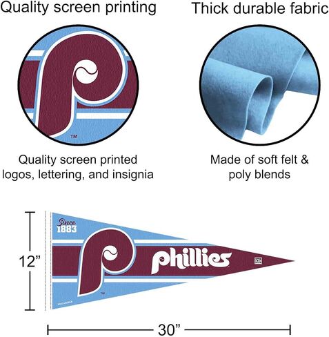 WinCraft Phillies Retro Vintage Throwback Full Size Pennant Flag in Saudi Arabia