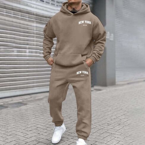 الرجال صالة بلوزات رياضية Sweatsuits مجموعات رياضية 2 قطعة هوديس عادية الركض Sweatpants رياضة بذلات رياضية رياضية in Saudi Arabia