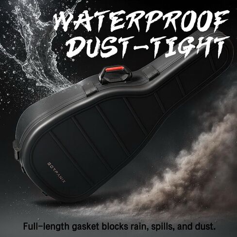 GORPANIX Polypropylene Hard Shell Ultra-Safe 41" 42" Acoustic Guitar Case for Road & Flight, Stackable, Crushproof, Waterproof, Professional Gear for Bands, Touring, Multi-Instrument, Bulk Logistics in Saudi Arabia