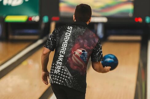NAZENTI Personalized Bowling Jersey with Name, Team Name, 3D Custom Bowling Shirts for Team, Custom Bowlings Polo Men Women in Saudi Arabia