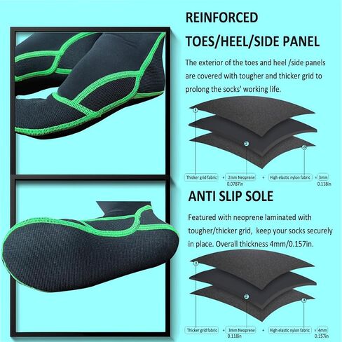 Premium Long Neoprene Wet Wading socks, no Bunching at Ankle, Wader Sock for Surfing Diving Fly Fishing, Gift Socks in Saudi Arabia