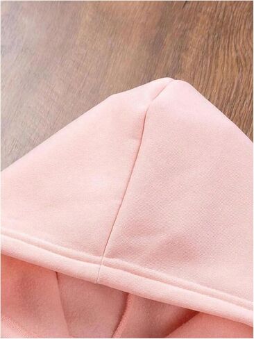 Girl's Letter Graphic Hoodies Long Sleeve Hooded Cute Sweatshirts Pullovers in Saudi Arabia