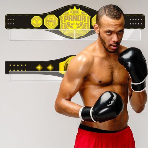 2 Pack Acrylic Horizontal Championship Belt Display Wall Mount Wrestling Belt Holder Rack Display Case for Karate Football Boxing Martial Arts Sports Championship and Other Replica in Saudi Arabia