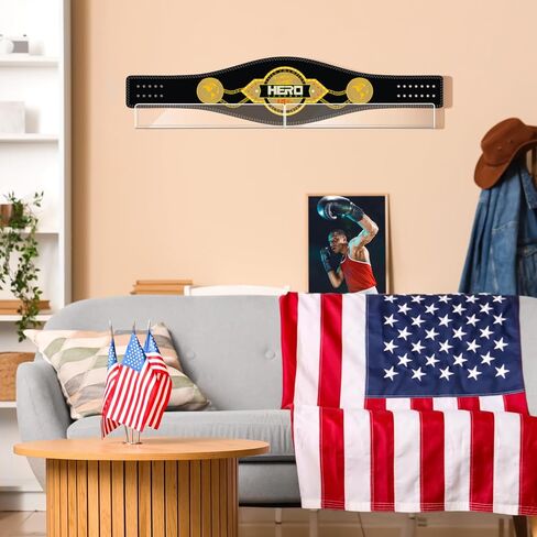 2 Pack Acrylic Horizontal Championship Belt Display Wall Mount Wrestling Belt Holder Rack Display Case for Karate Football Boxing Martial Arts Sports Championship and Other Replica in Saudi Arabia