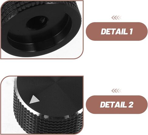 DECHOUS 2pcs Aluminum Guitar Knob: 25x15mm Knurled Metal Potentiometer Control - Flat Volume Knob for Electric Guitars Bass Audio Amplifiers in Saudi Arabia
