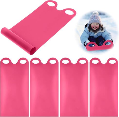 Poen 4 قطع زلاجات ثلجية للأطفال والكبار زلاجات زلاجات بلاستيكية زلاجات رملية خفيفة الوزن سجادة ثلجية الوزن معدات عالية السرعة in Kuwait