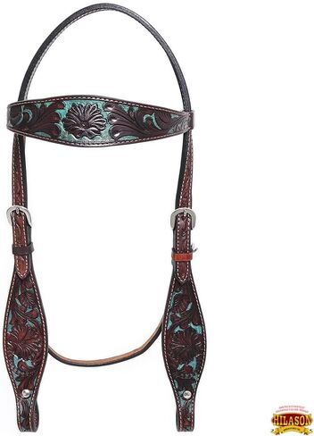 HILASON Western Horse Headstall & Breast Collar Tack American Leather Dark Brown in Saudi Arabia