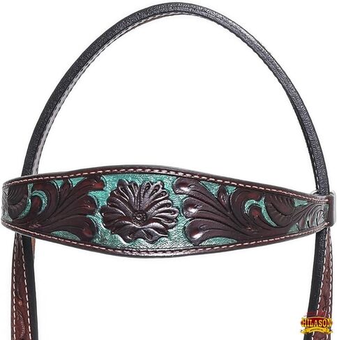 HILASON Western Horse Headstall & Breast Collar Tack American Leather Dark Brown in Saudi Arabia
