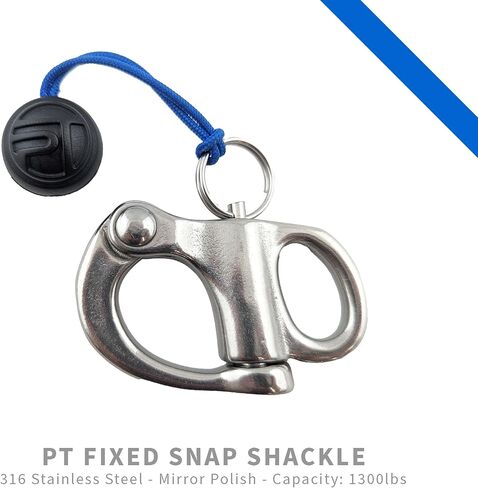 PT Fixed Snap Shackle Quick Release Fixed Bail Snap Shackle for Rigging, Sailboat - Yachts - Tenders (2.75 INCH - 1PCS) in Kuwait