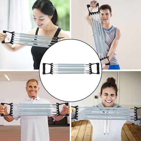 1pc Chest Expander Spring Steel Arm Trainer, Arm Muscle Exerciser Fitness Equipment for Home Gym Muscle Training Exerciser(Black) in Saudi Arabia