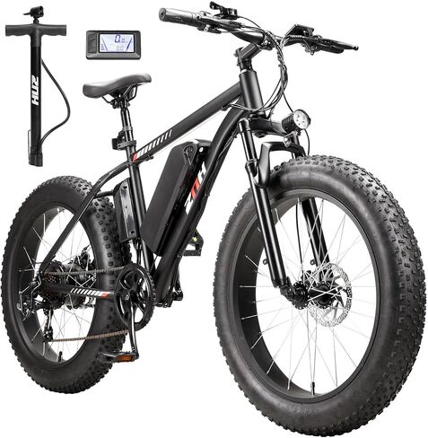ZNH 750W|1000w دراجة كهربائية للبالغين، بطارية قابلة للإزالة 48 فولت 13 أمبير، 24 بوصة × 4.0 بوصة دراجة إلكترونية بإطار سميك، حتى 80 ميلًا، 7 سرعات، تعليق هيدروليكي، شاشة LCD، معتمد من UL 2849 in Saudi Arabia