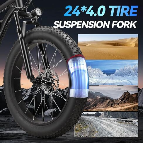 ZNH 750W|1000w دراجة كهربائية للبالغين، بطارية قابلة للإزالة 48 فولت 13 أمبير، 24 بوصة × 4.0 بوصة دراجة إلكترونية بإطار سميك، حتى 80 ميلًا، 7 سرعات، تعليق هيدروليكي، شاشة LCD، معتمد من UL 2849 in Kuwait