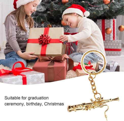 Mini Bassoon Keychain - Adorable Brass Key Ring Pendant for Music Lovers, Ideal Present for Birthdays, Christmas, Graduations, and More, Robust and Stylish Accessory in Saudi Arabia