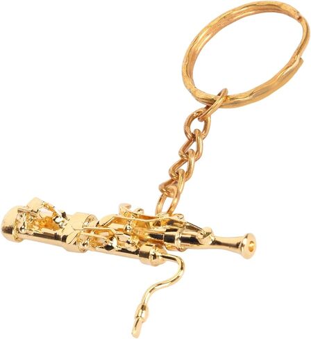 Mini Bassoon Keychain - Adorable Brass Key Ring Pendant for Music Lovers, Ideal Present for Birthdays, Christmas, Graduations, and More, Robust and Stylish Accessory in Saudi Arabia
