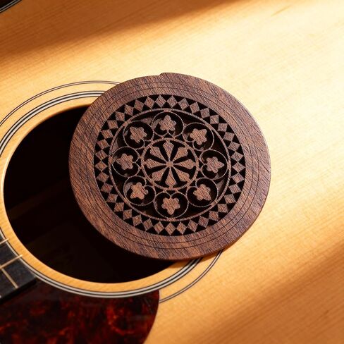 ZJchao Acoustic Guitar Soundhole Cover, Compatible 3.9in Sound Hole Size Guitar Soundhole Sound Hole Cover Block Soundhole Cover Acoustic Soundhole Cover for EQ Acoustic Folk Guitars in Saudi Arabia