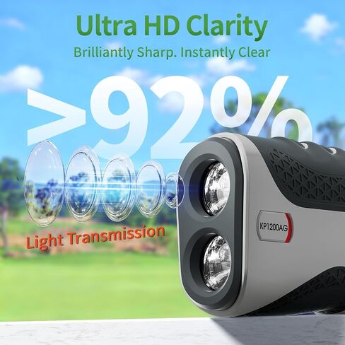 JUANGU Golf Rangefinder with Slope Switch & Magnetic Mount | Highly Accurate ±1 Yard Laser Range Finder for Golf & Hunting | 1200 Yards | 7X Magnification | IP54 Waterproof in Saudi Arabia