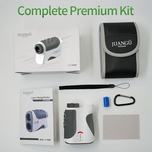 JUANGU Golf Rangefinder with Slope Switch & Magnetic Mount | Highly Accurate ±1 Yard Laser Range Finder for Golf & Hunting | 1200 Yards | 7X Magnification | IP54 Waterproof in Saudi Arabia