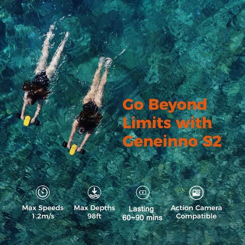 سكوتر تحت الماء GENEINNO S2، دعم التطبيق الذكي، سكوتر مياه البحر للسباحة والغوص والغطس للأطفال البالغين in Saudi Arabia