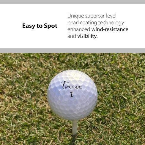 Trust Golf Ball I K8 Bison I غطاء يوريتان مع قلب تفاعلي I 3 قطع I لسرعات التأرجح المختلفة I 12 أو 48 أو 100 كرة I in Kuwait