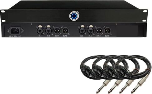 Microphone Feedback Suppressor, Anti-Howling Audio Processor, Support 2/4/6-way Optional, 5-Level Digital Anti-Howling, for Stage, KTV, Conference, Church Events in Saudi Arabia