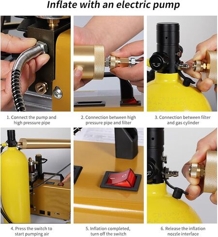 Scuba Tank Kit, 3L Portable 30 to 50 Diving Tank Kit Minutes Breathing Mini Oxygen Cylinder Diving Tanks for Underwater Exploration Rescue Diving & Snorkeling in Saudi Arabia