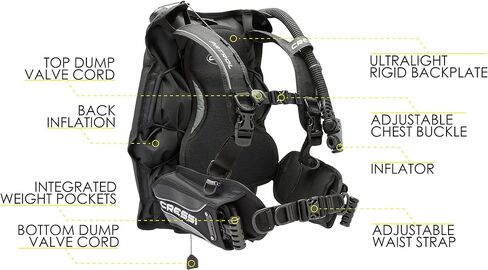 حزمة Cressi Travel Patrol - كاملة مع Patrol BCD، وMC9/Compact Regulator، وOctopus Compact، وDonatello Console 2، وحقيبة Piper in Kuwait