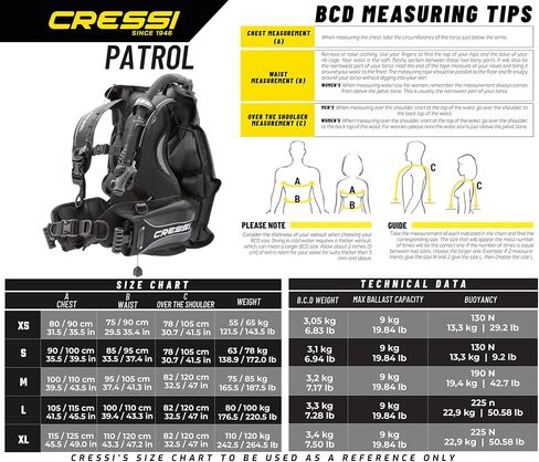 حزمة Cressi Travel Patrol - كاملة مع Patrol BCD، وMC9/Compact Regulator، وOctopus Compact، وDonatello Console 2، وحقيبة Piper in Kuwait