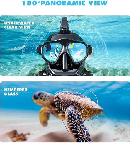 SMACO Mini Scuba Tank with Full Face Diving Mask,Reusable Lung Air Tank Sub Mask S400 Pro 1L Portable Mini Diving Tank Pony Bottle up to 20 Minutes Dive Time for Underwater Exploration Rescue in Saudi Arabia