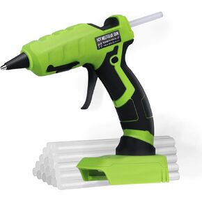 Cordless Hot Glue Gun for Black+Decker, Suitable for Black+Decker 20V MAX Li-ion Battery, 30s Quick Preheat Hot Melt Glue Gun with 20 Pcs Glue Sticks(7 * 150mm) for Arts&Crafts&DIY&Repairs(Tool Only)