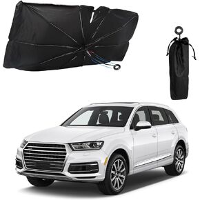 YEEGO DIRECT Windshield Sun Shade with 360°Anti-Scratch Handle Sunshade for Car Windshield,Car Shades for Front Windows for SUV Car Automotive Interior Accessories BRE-lla Shield (55''*29'')