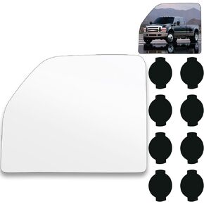 OCPTY Towing Side Mirror Glass fit for 1999-2007 For Ford F-250 F-350 F-450 F-550 Super Duty 2000-2005 For Ford Excursion Pickup Truck,Left Side Upper Flat Glass,Including Adhesive