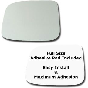 Mirror Glass + Full Size Adhesive Pad for 2004-2012 Colorado Canyon Driver Side Replacement (2004 2005 2006 2007 2008 2009 2010 2011 2012 04 05 06 07 08 09 10 11 12)