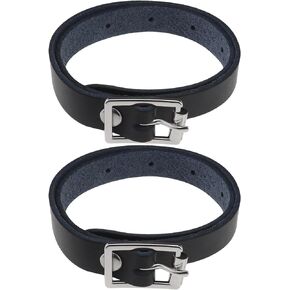 SG Store 2pcs PU Leather Riding Straps PU Leather Spur Strap Adjustable Stainless Steel Buckle Spur Strap for Riding Stables Equestrian Competitions Daily Practice