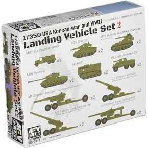 1/350 USA Korea WAR & WWII Landing Vehicle Set by AFV CLUB SE73517 Unassembled Plastic Model Kit