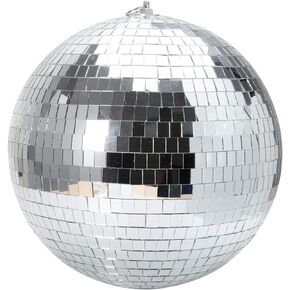 Gatuida Mirror Disco Ball, 12 Inch Mirror Ball Ball with Hanging Ring for DJ Club Stage Bar Party, Wedding Holiday Decoration