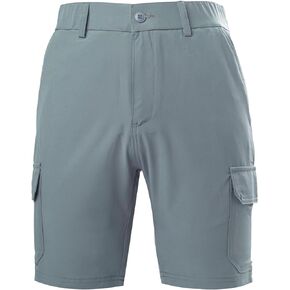 BRISIRA Board Shorts Men's Hybrid Swim Shorts 8" Cargo Swim Trunks Quick Dry Stretch Lightweight Elastic Waist Zipper Pockets