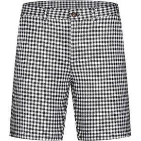 Lars Amadeus Plaid Shorts for Men's Straight Leg Flat Front Tartan Checked Chino Shorts