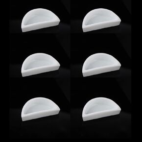 6 Pcs Spider Micro Water Bowl Hermit Crab Mini Ceramic Dish for Spider Hermit Crab Tarantula Millipede (Semicircle Shape)